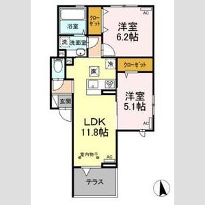 パセオコーワⅡ102号室 間取