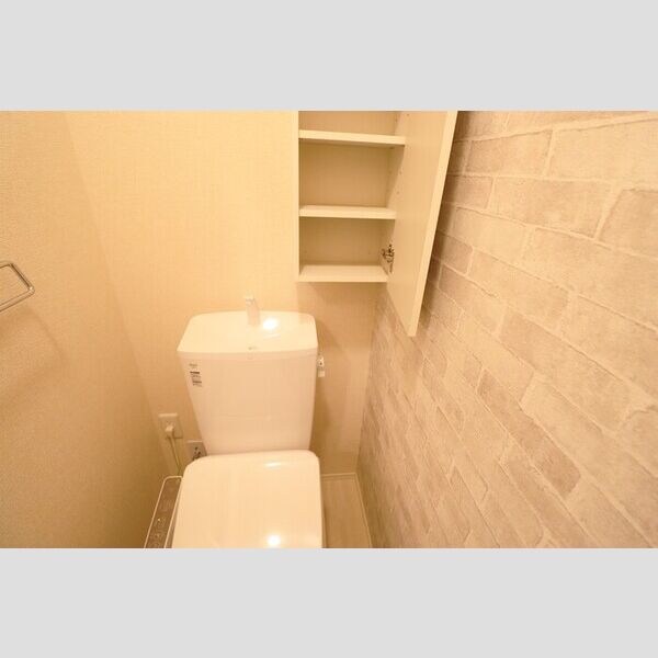 アイウェル湘南台 トイレには収納棚があります