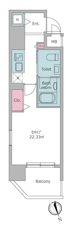レジディア虎ノ門6階 間取り