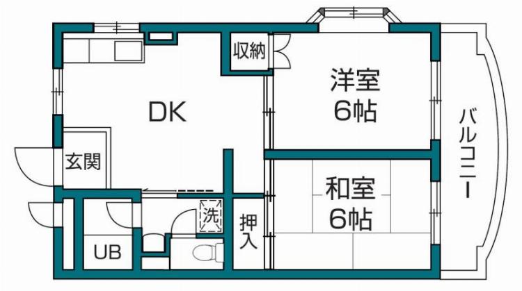 アミティー烏山2階 間取り図