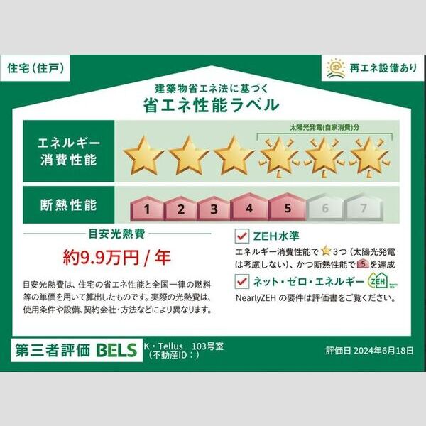 K・Tellus (ケー・テルース)103号室 BELSマーク　住戸