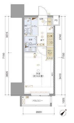 リヴシティ横浜東ベイサイド4階 間取