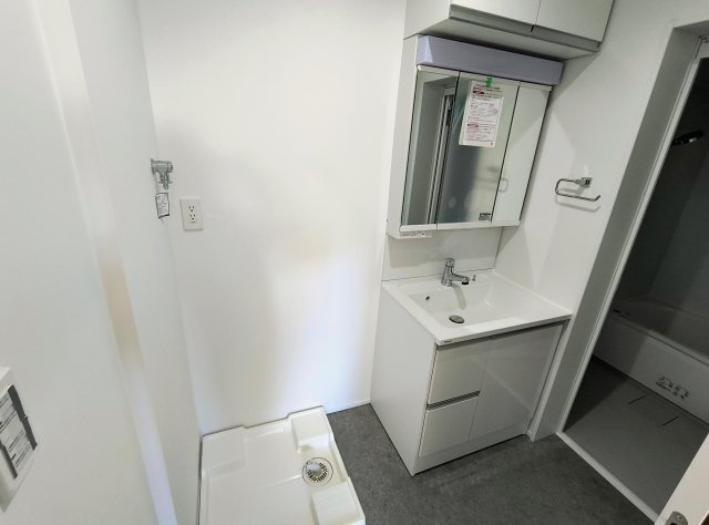 テラス新江古田2A号室 独立洗面台、大きな収納付き