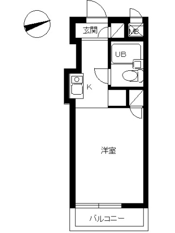スカイコート日吉205号室 間取