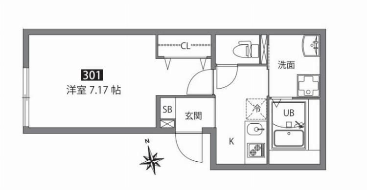 エステル堀切（旧リリオコート堀切菖蒲園）3階 間取り図