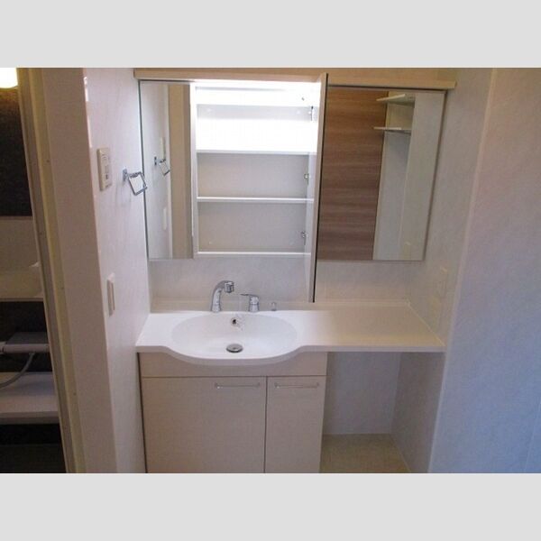 ハーモニックコート羽鳥野　B306号室 洗髪洗面化粧台　(鏡面裏に収納あります)
