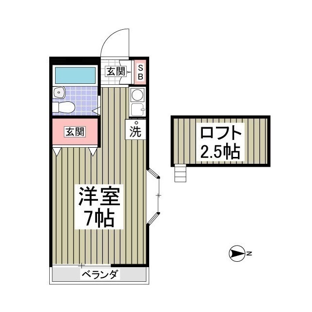 パールハイム203号室 間取