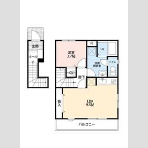 リーブルファイン松戸大金平201号室 間取