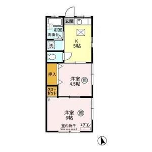 ローズハイツ115号室 間取