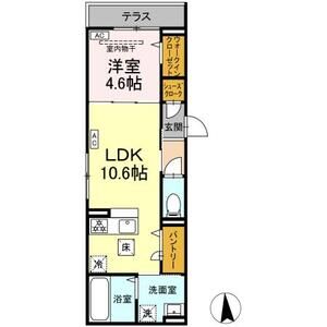 D Paina 桜ヶ丘103号室 間取