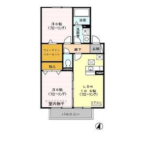 リリー坂下　A/BB102号室 間取