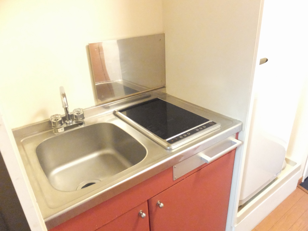 レオパレスリベェール ２口コンロのラジエントヒーター仕様です。