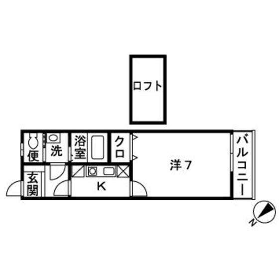 エクレール辻堂Ⅰ204号室 間取