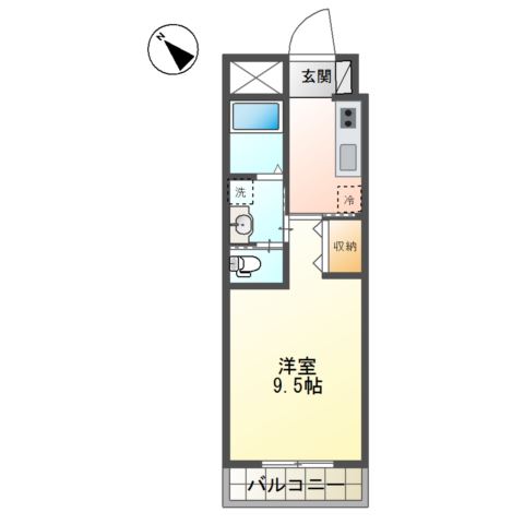 メルベーユ・ラヴィ102号室 間取