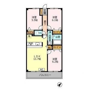 ベルサンモール702号室 間取