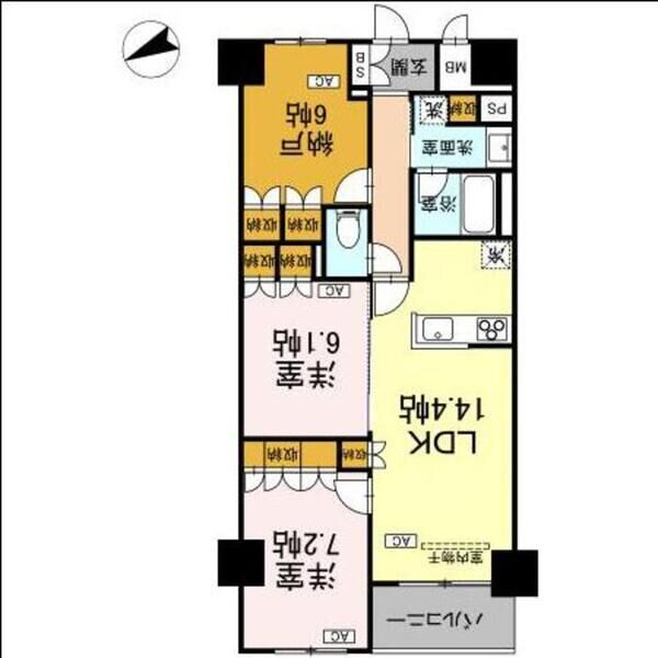サンジョイアゼロ209号室 間取図