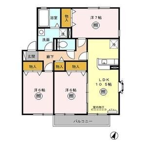 ルミナール・デュオ201号室 間取