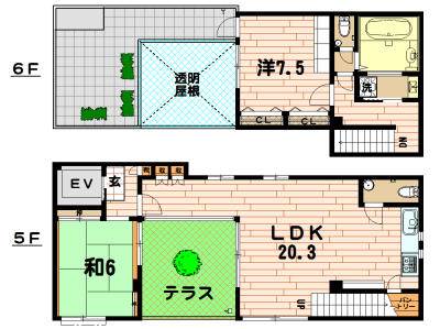 インペリアルビル5階 間取
