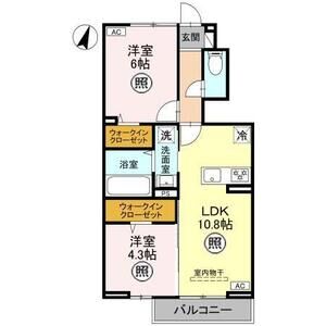 ソレイユ103号室 間取