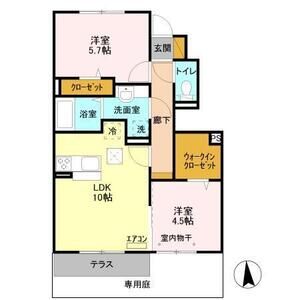 サンルミエール　B102号室 間取