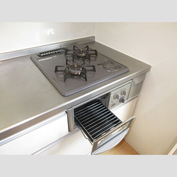 アストレア102号室 キッチン流し台2口ガスコンロ