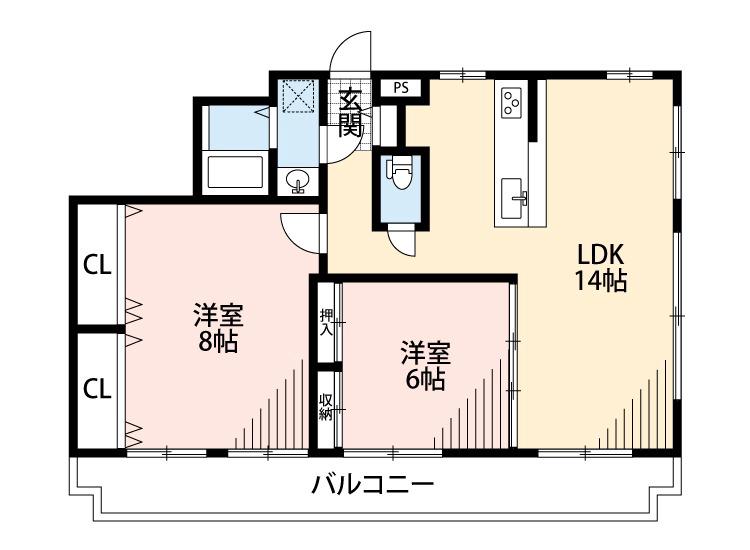 グリーンコート2階 間取