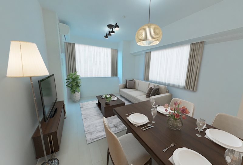 レジディア文京千石Ⅱ4階 リビング　※これはVR画像です。