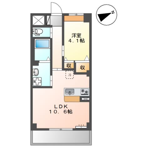 サクラス202号室 間取