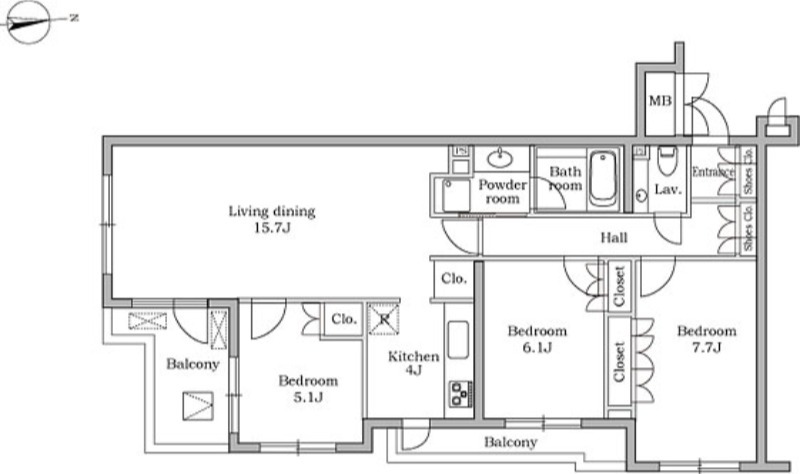 レジディア目白御留山1階 間取り