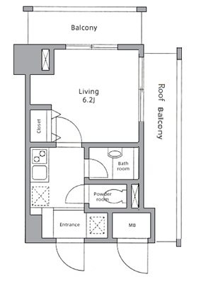レジディア東品川10階 間取り