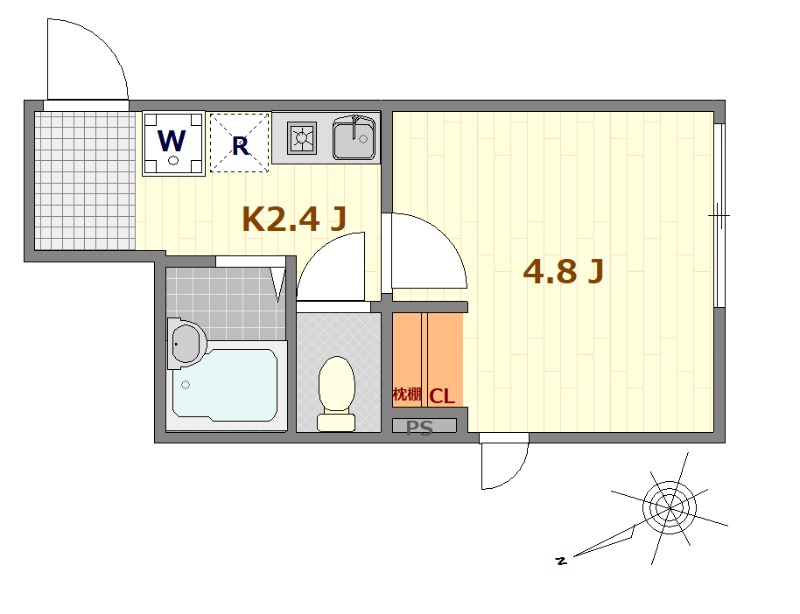 サザンロード江北3階 間取