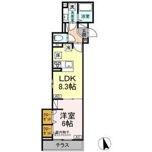D-ROOM PREMIUM 多磨霊園駅103号室 間取