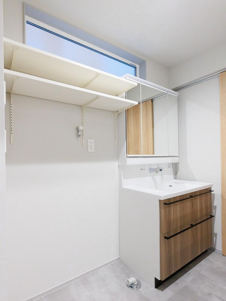 WIZBELL 洗濯機スペース＋幅90cmの3面鏡付き洗面台