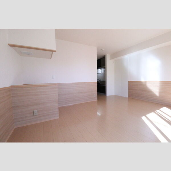 プランドール203号室 リビング、キッチン