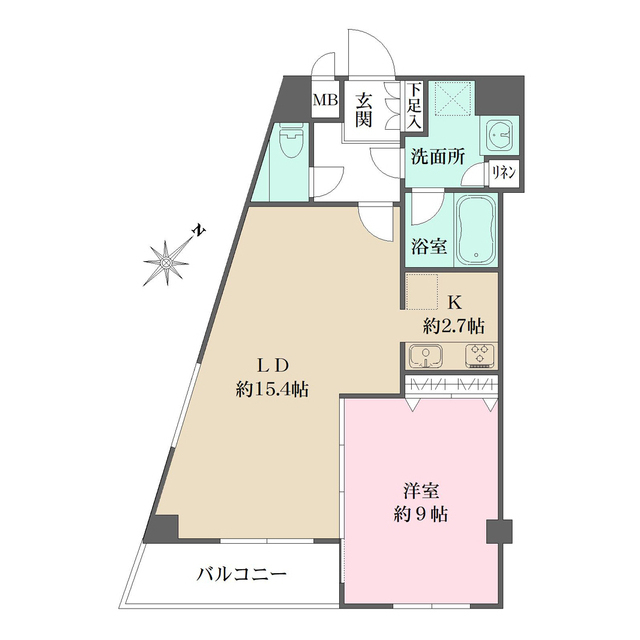 ユナイテッドグロー堀切菖蒲園401号室 間取