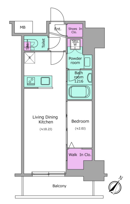 アーバネックス日本橋茅場町9階 間取