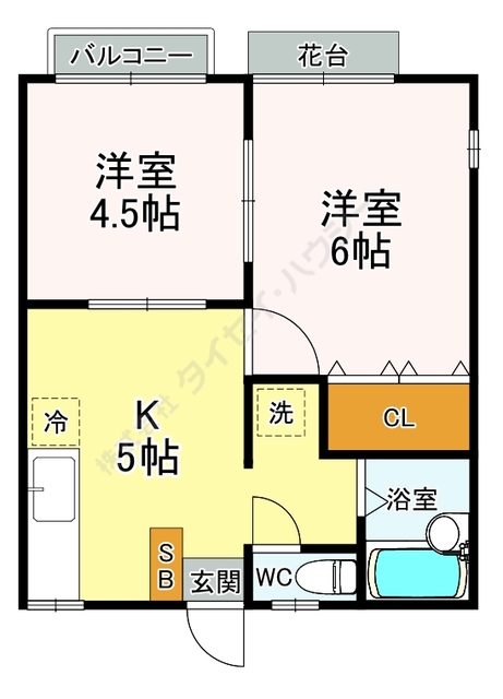 ハイムカトレア0201号室 間取