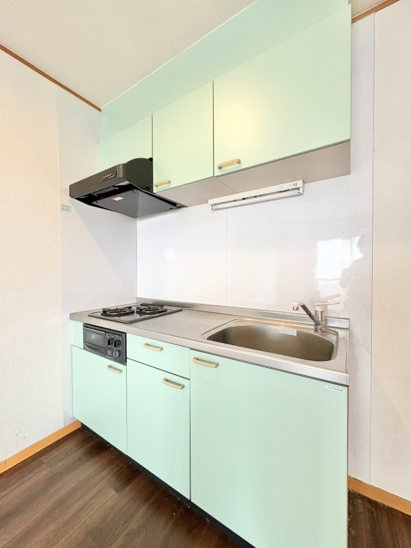 アビタシオン ２口ガスコンロシステムキッチン　グリル付き