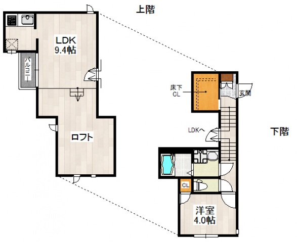 ＣＢ東宮原リーザ2階 間取