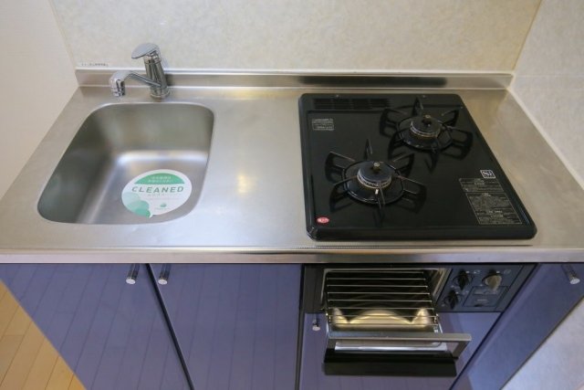 ガラ・シティ五反田 システムキッチン（2口ガスコンロ・グリル付）