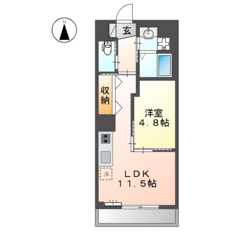 プレシャス202号室 間取