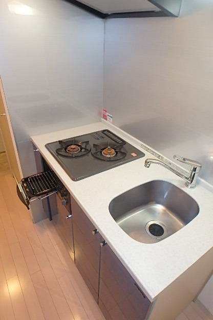 グランド・ガーラ横濱山下町3階 ２口ガスコンロ・グリル付き/システムキッチン