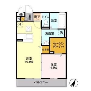 ピラタス　Ⅹ103号室 間取