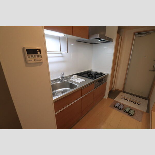 三花土202号室 システムキッチン(3口コンロ)