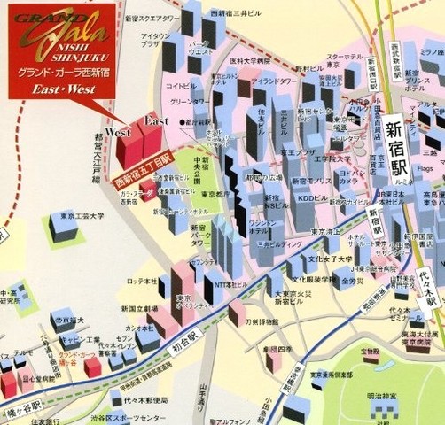 グランド・ガーラ西新宿Ｗest8階 案内図