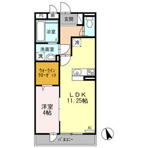 Kヴィラージュ202号室 間取
