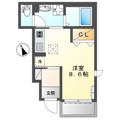エマーソン上星川102号室 間取