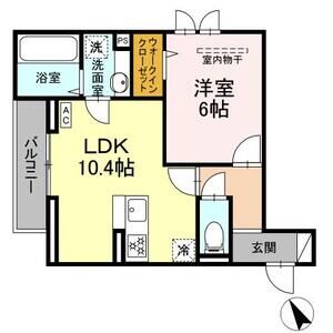 D-Paina東長沼301号室 間取