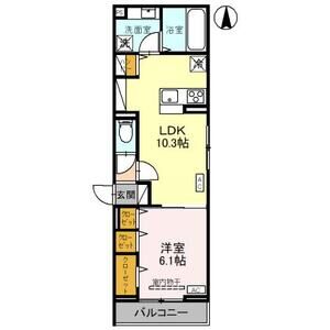 Dアヴァンス高富C205号室 間取