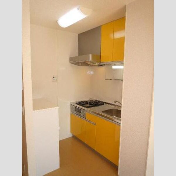 フローラ103号室 システムキッチン(2口コンロ)